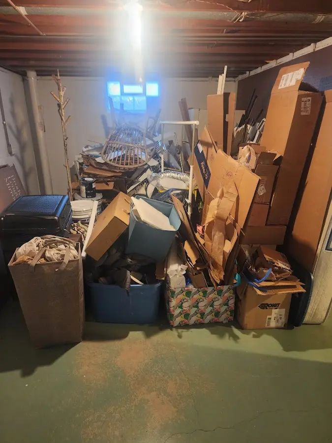 Roll-off dumpster container at job site for 2 Yard Dumpster Rental in Wichita